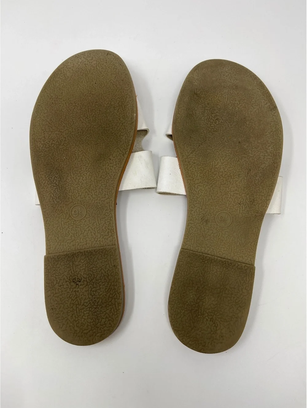 Universal Thread Womens White H Band Cutout Slide Sandals Flat Shoes Size 9.5